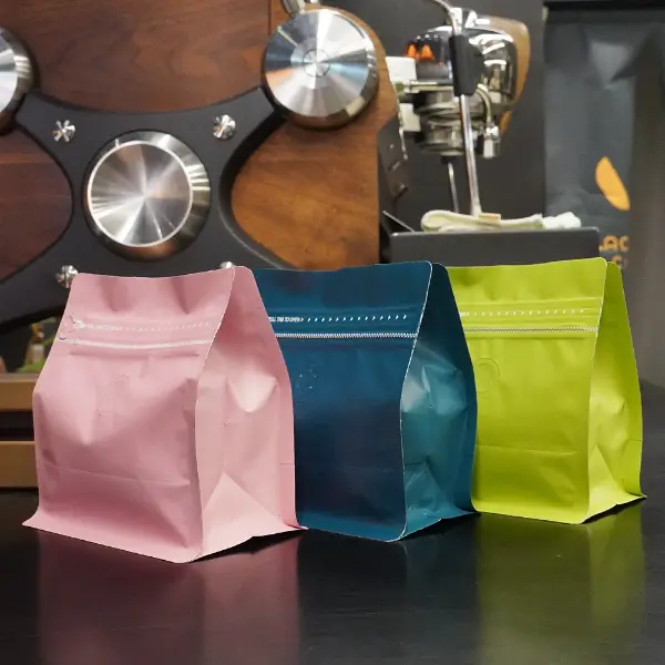 Tabela de tamanhos de sacos de café horizontais de 150g para embalagem de café