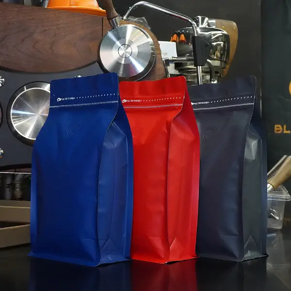 500Sacos de café plásticos foscos G em várias opções de cores