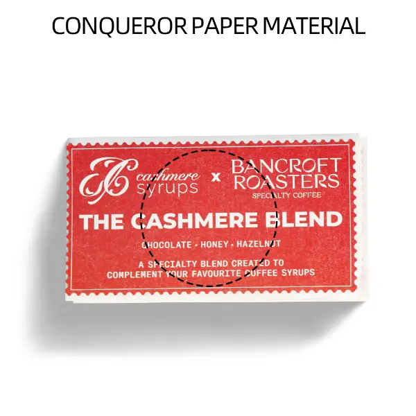 Material de papel Conqueror usado para adesivos de papel personalizados