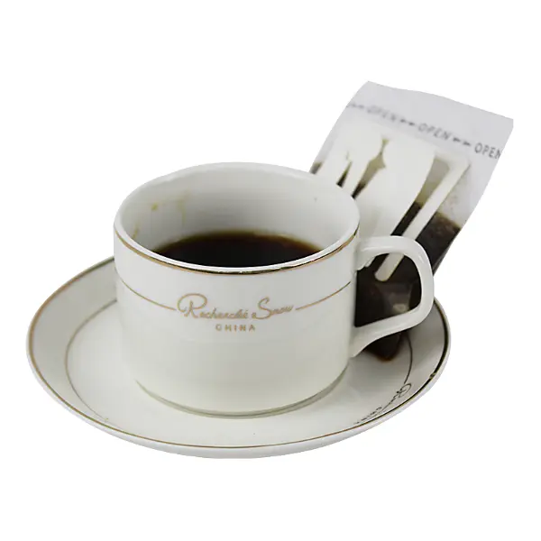 Heat-sealed Japanese nonwoven drip filter bags stack with ear hooks