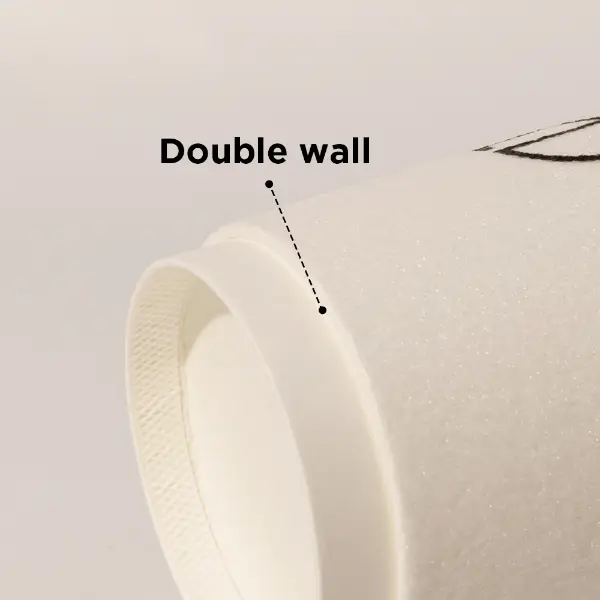 Design de isolamento de parede dupla do copo de papel esponja
