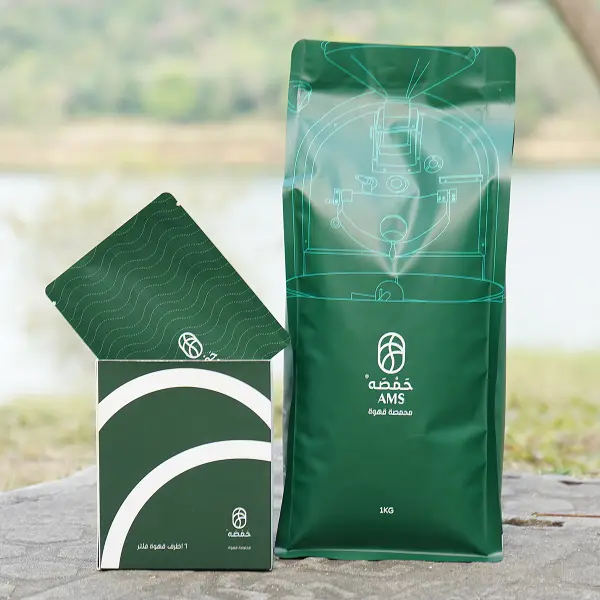 Caixas de café impressas e sachês de café para filtros para marcas de café especial