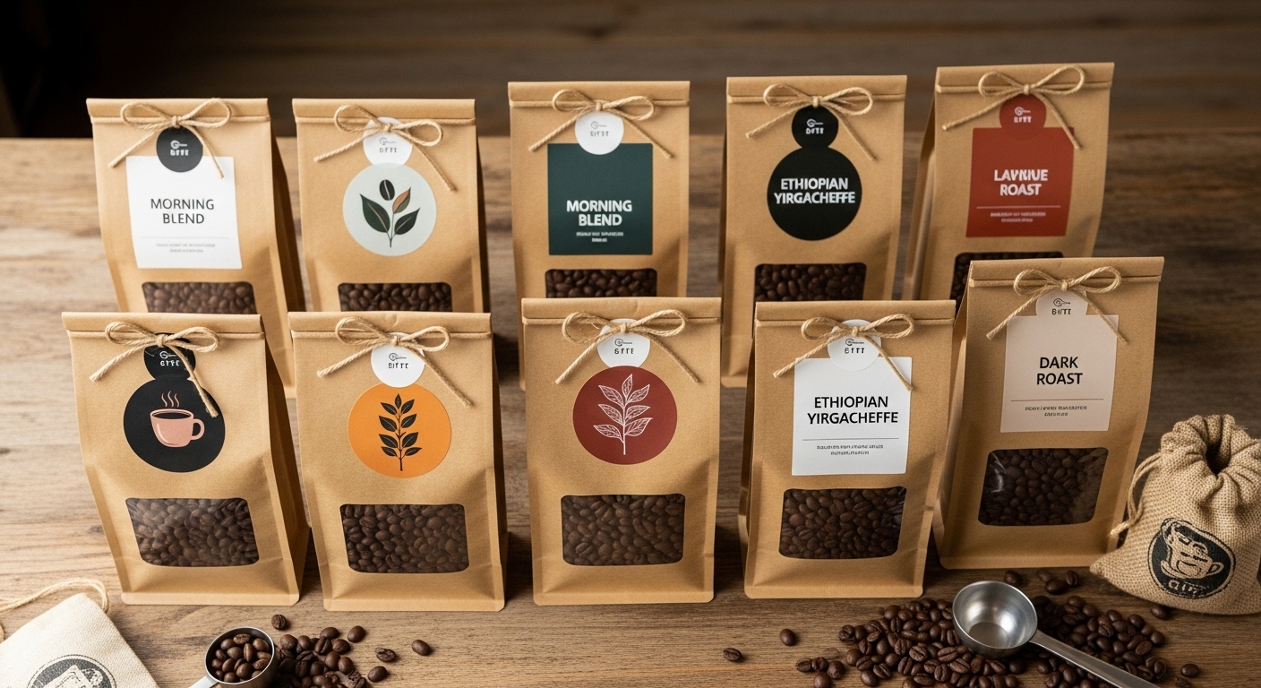 Embalagens de saquinhas de presente de café no atacado