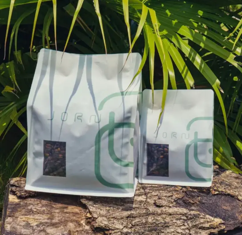 Sacos de grãos de café ecológico