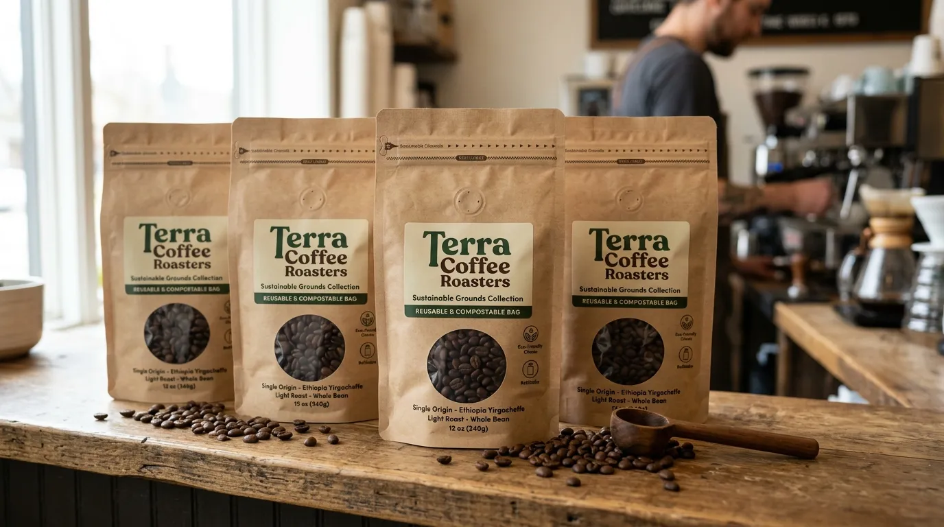Sacos reutilizáveis para embalagem de café