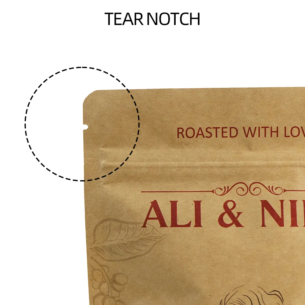 Conjunto de embalagem de café em papel kraft