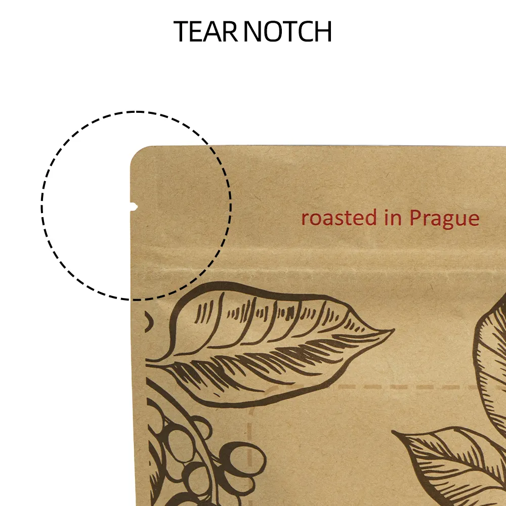 Bolsa de grãos de café em pé