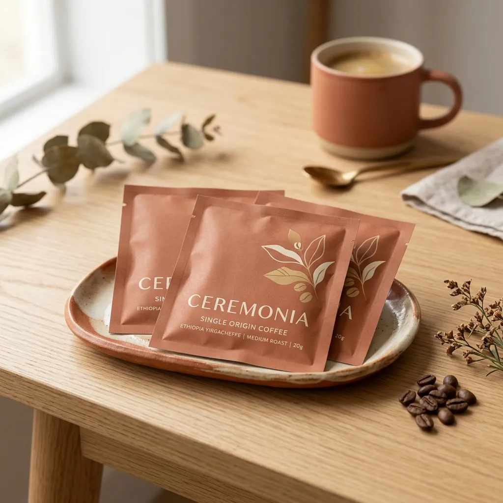embalagem de sachês de café