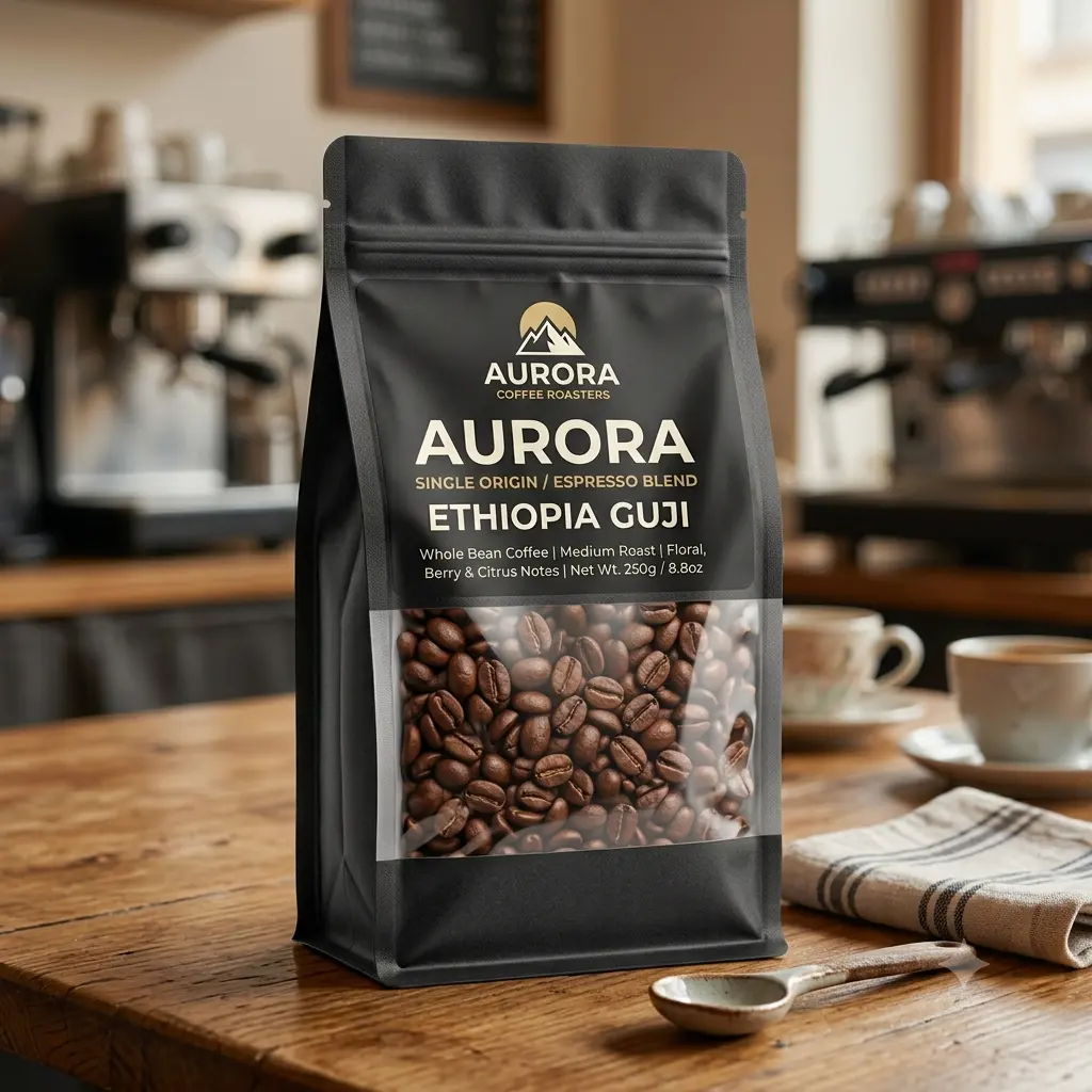 Forma de caixa de saquinho de café