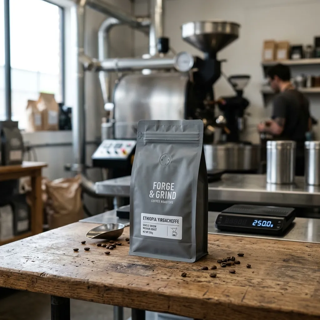 Bolsa de café com fundo plano