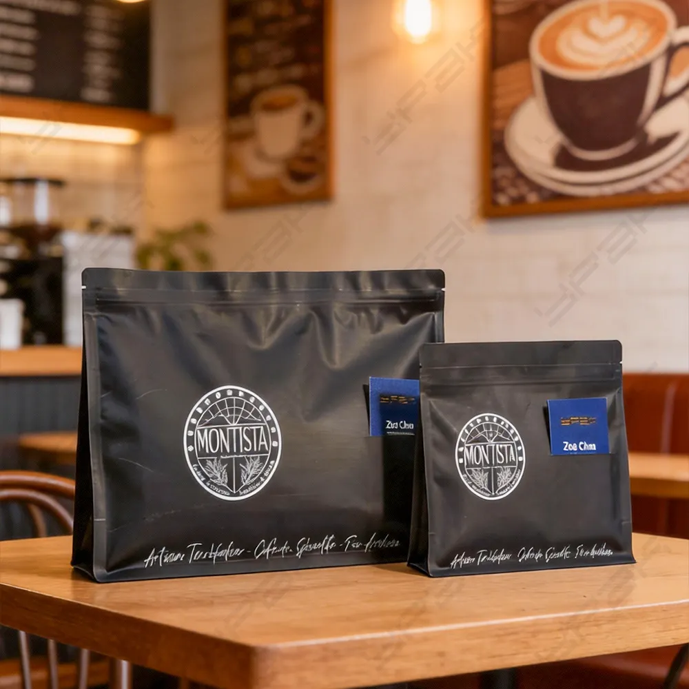 Saquinhos de Café Recicláveis com Fenda de Cartão