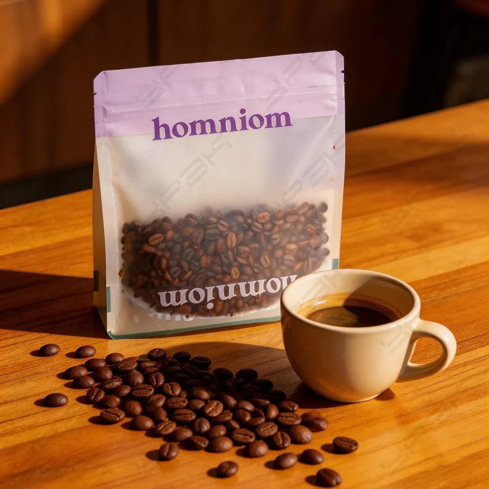 Saquinhos translúcidos de café
