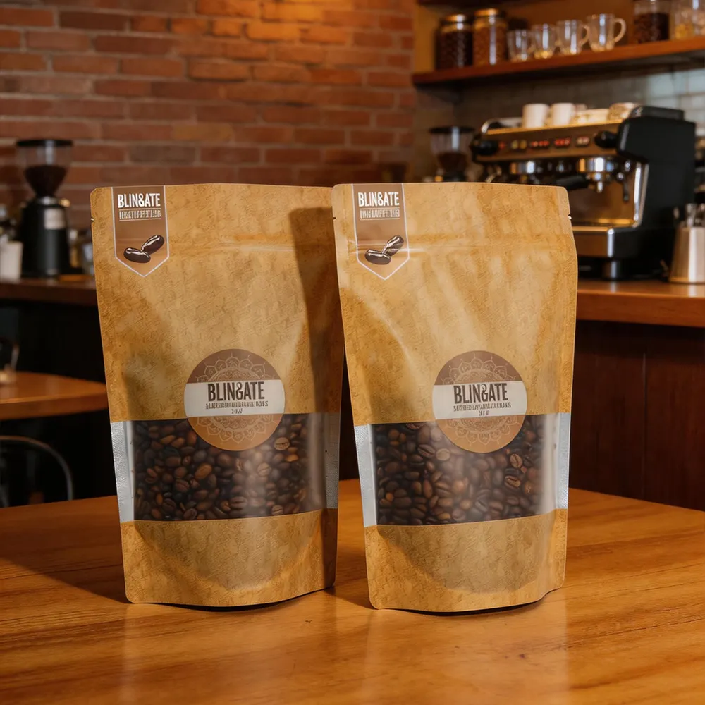 Saquinhos de Café de Papel Kraft com Janela