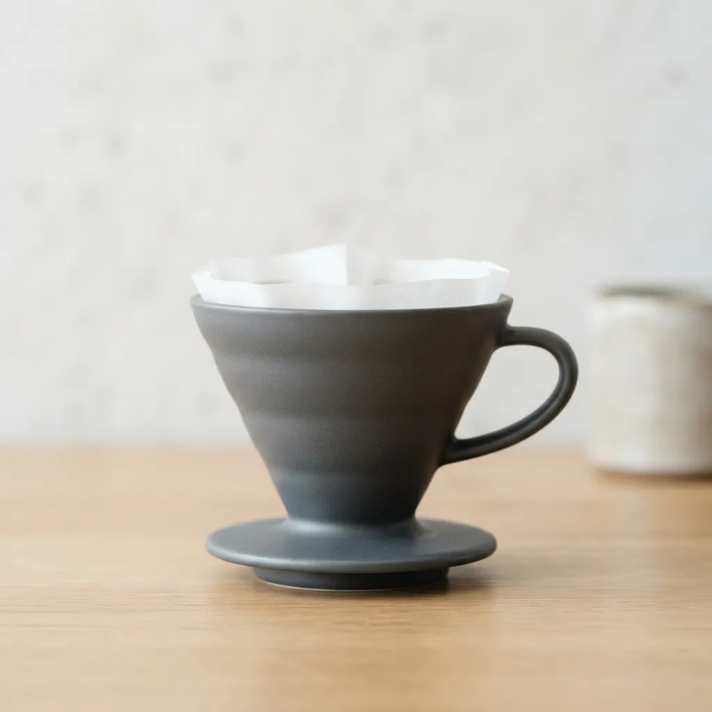café derramado sobre filtro-goteador
