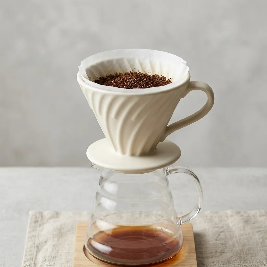 Café Derramado Sobre Pingadores de Sorra de Café