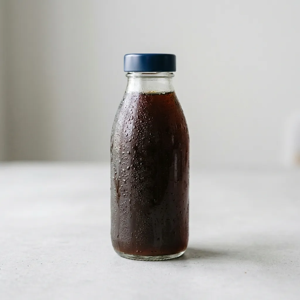 Garrafas de bebida gelada com café