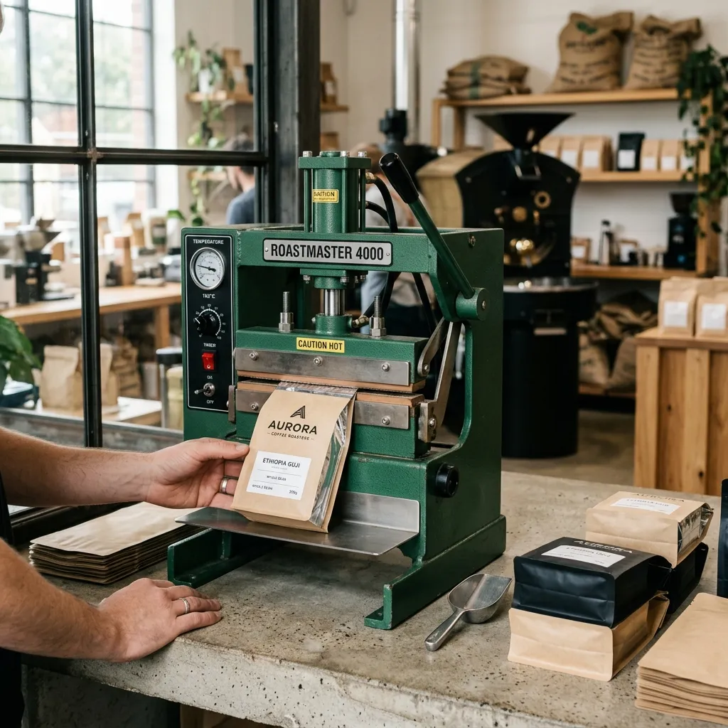 Equipamento de máquina de vedação de sacos de café