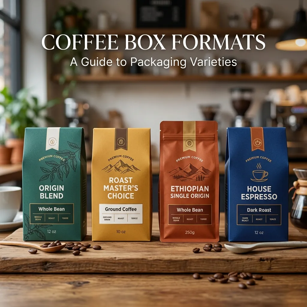 Formatos de embalagem-caixa de café