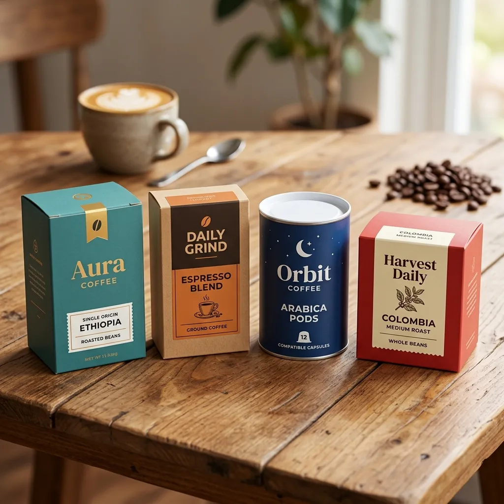 formatos de caixa de café