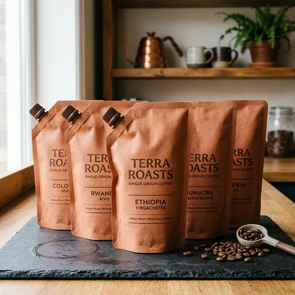 Embalagem-bico de café e bolsa