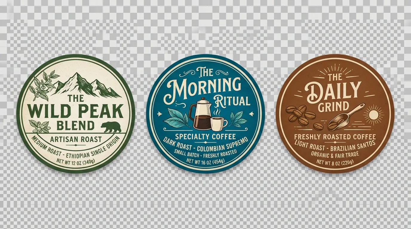 adesivos de saquinhos de café impressos