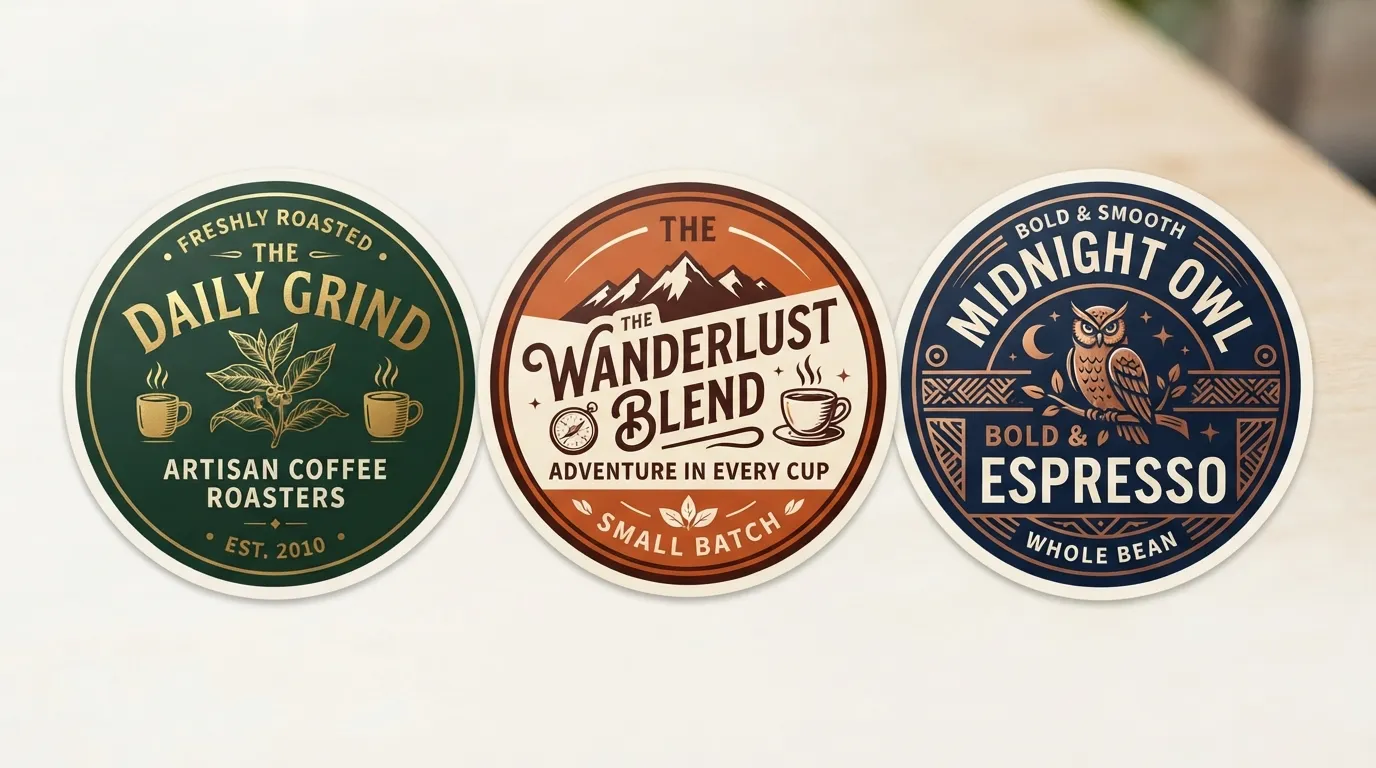 Rótulos de produtos de café