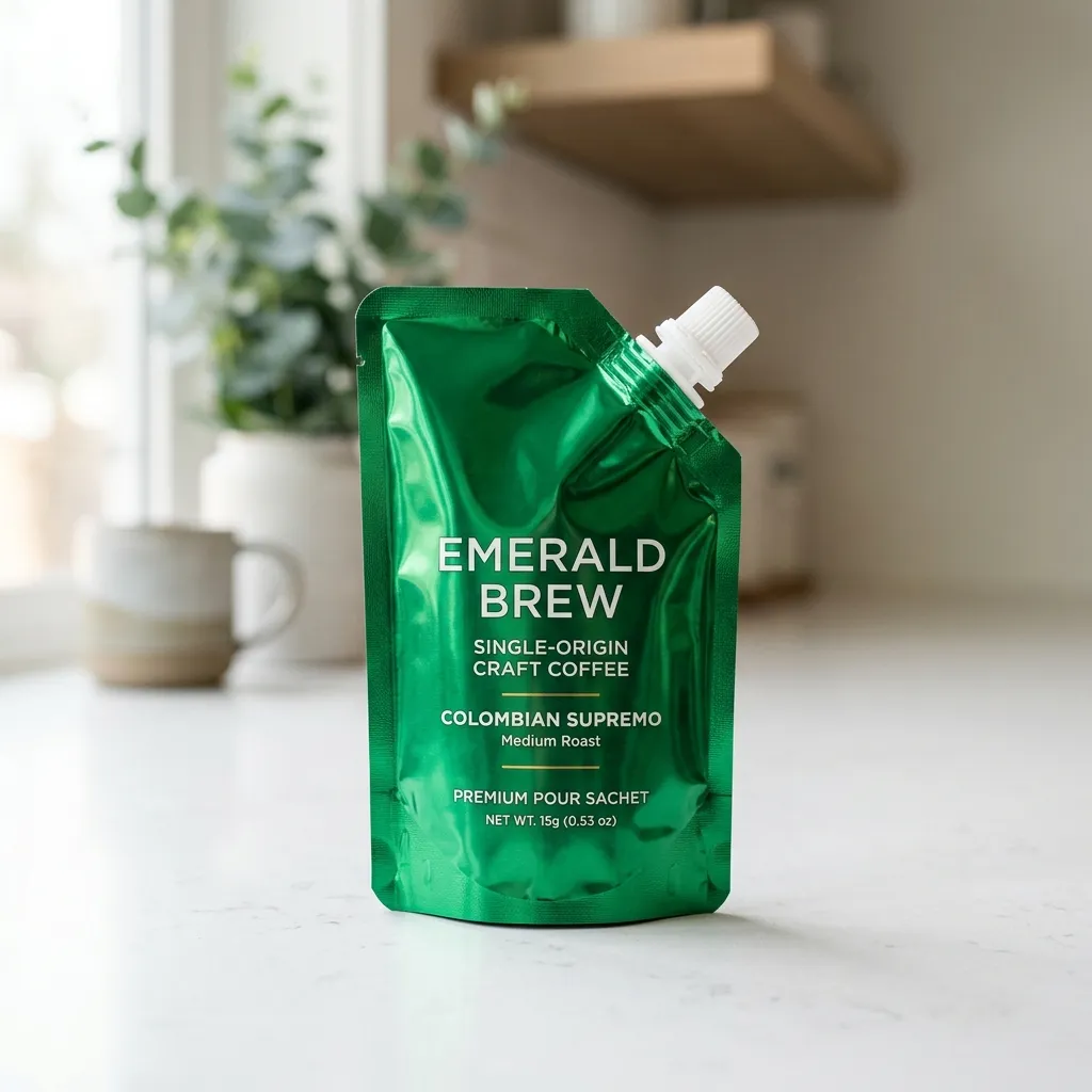 um Green_coffee_sachet_on_countertop
