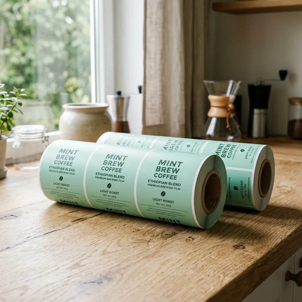 Mint_green_packaging_roll_paper no jogo de mesa