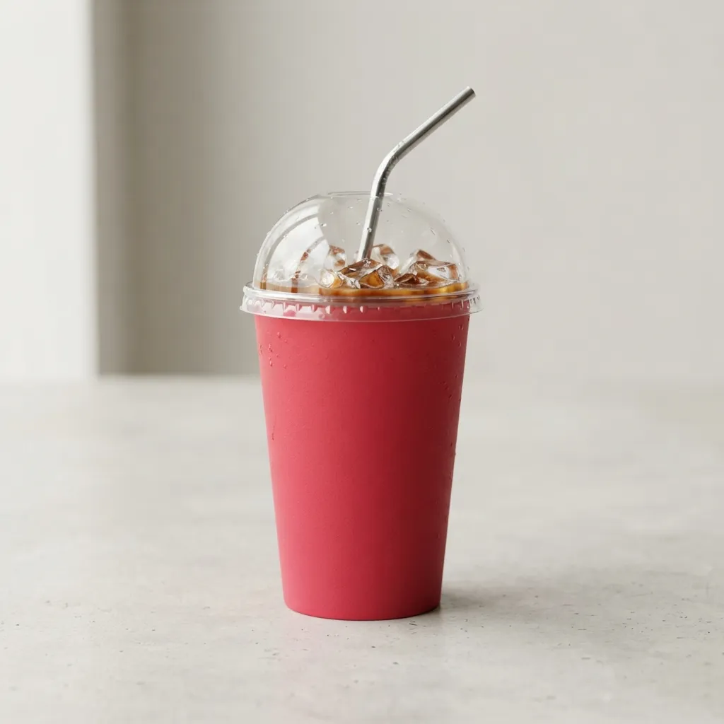 xícaras de café com gelo de papel