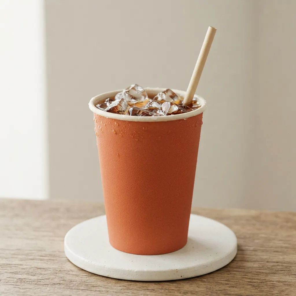 Copos de café com gelo ecológico
