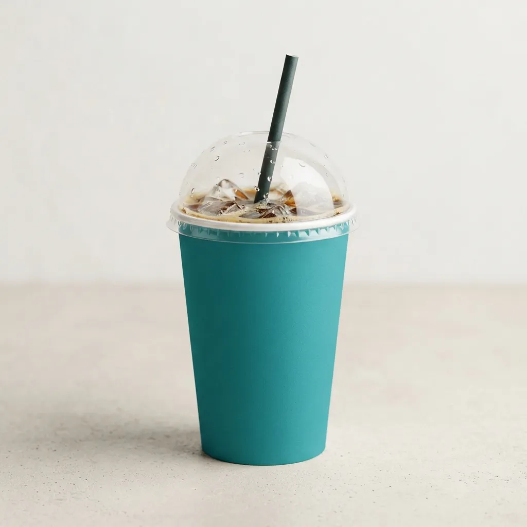 xícaras de café com gelo sustentável