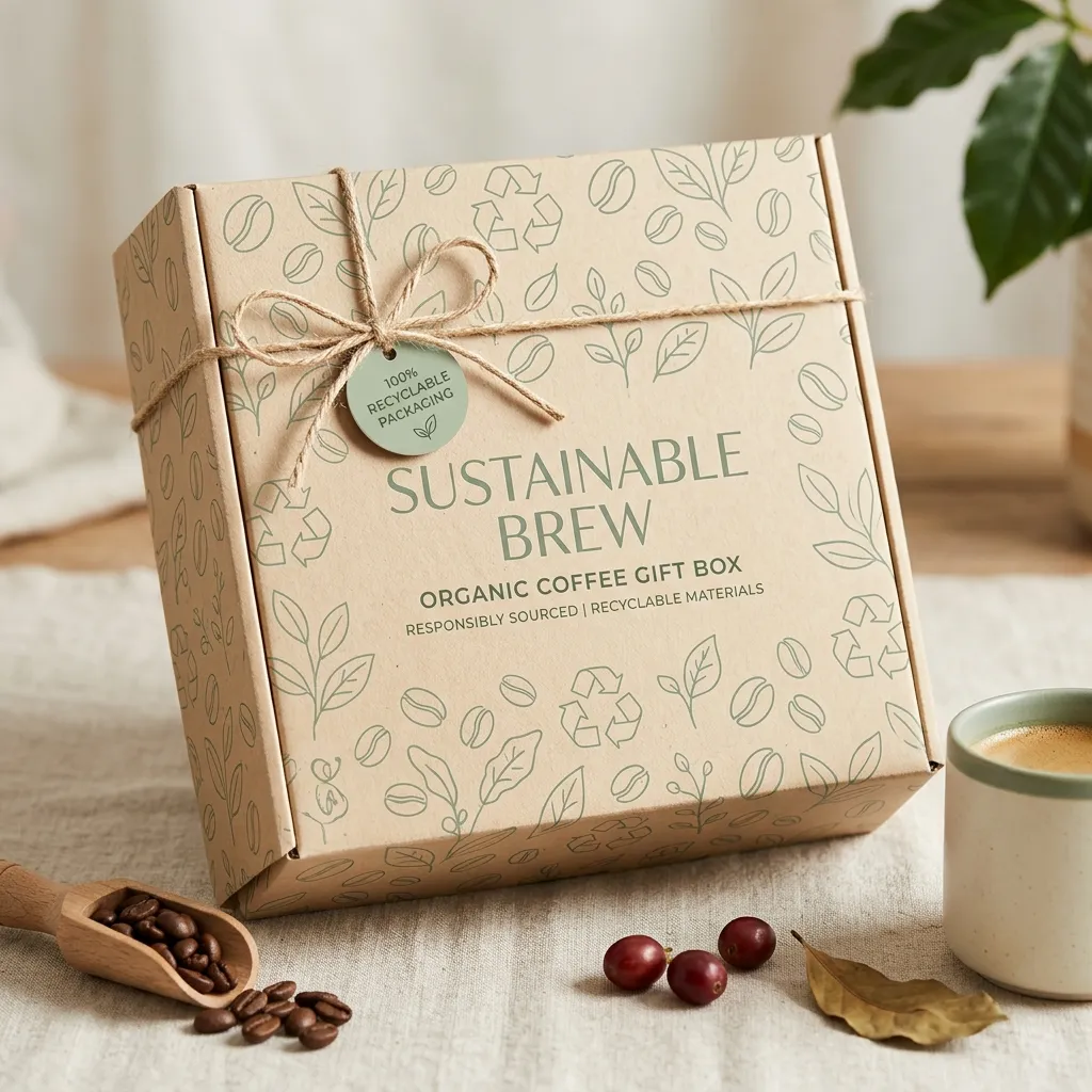 caixas-de presente de café recicláveis impressas