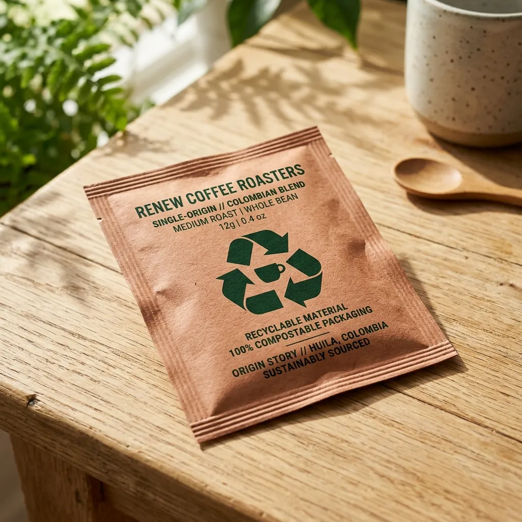 Saquinhos-de-sachê-de café recicláveis