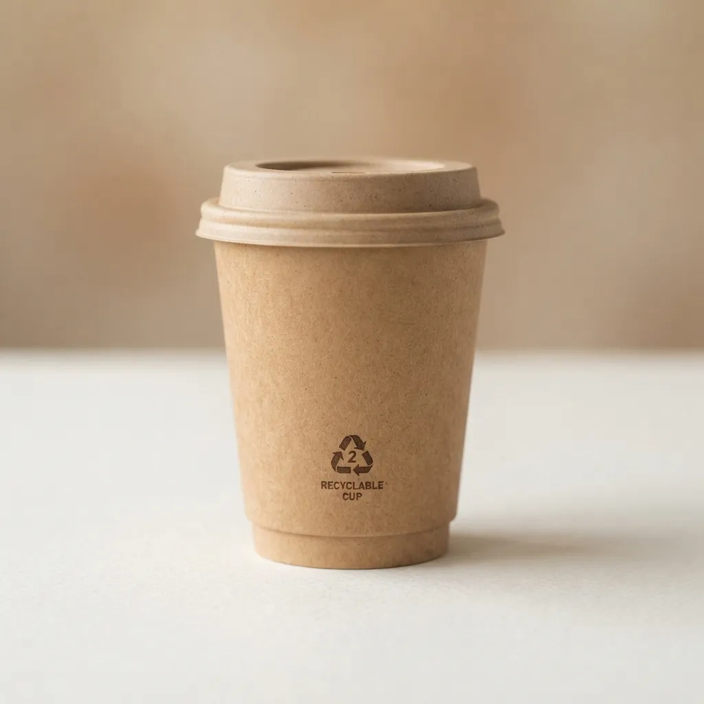 Copos de café recicláveis descartáveis