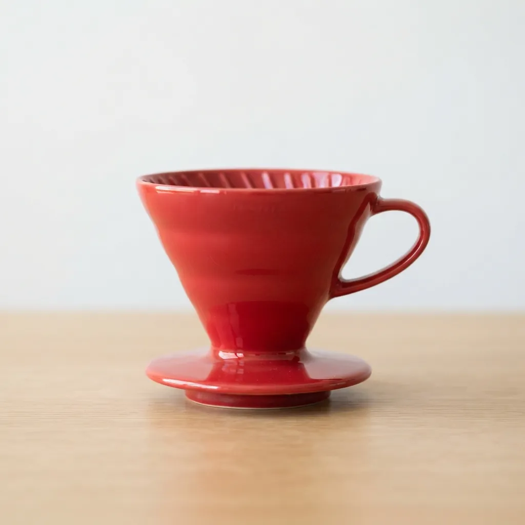 Ruby_red_ceramic_coffee_dripper