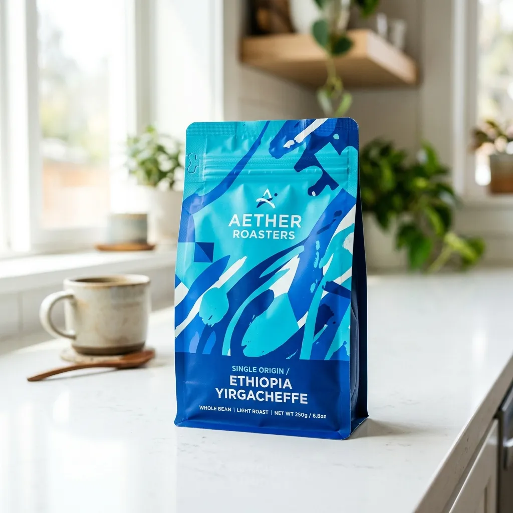 Fique up_coffee_pouch_on_countertop