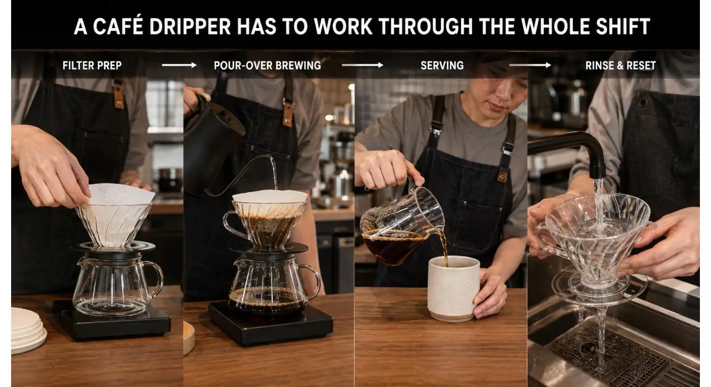 Gotejador de café de vidro V60