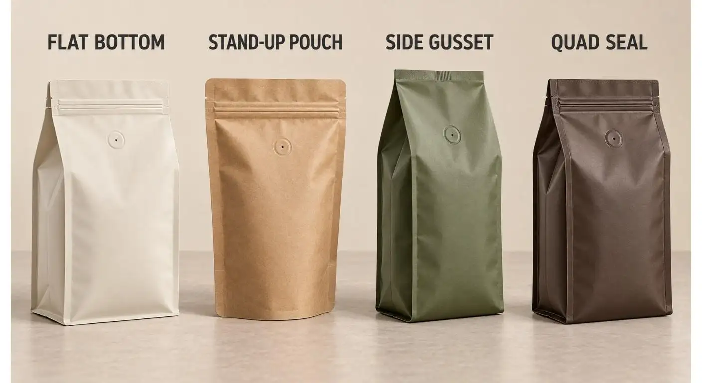 Sacolas personalizadas para embalagem de café no atacado