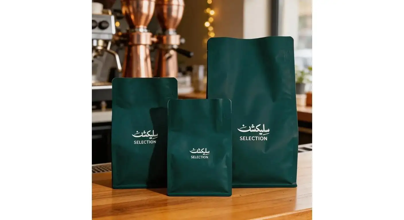 Embalagens de grãos de café recicláveis