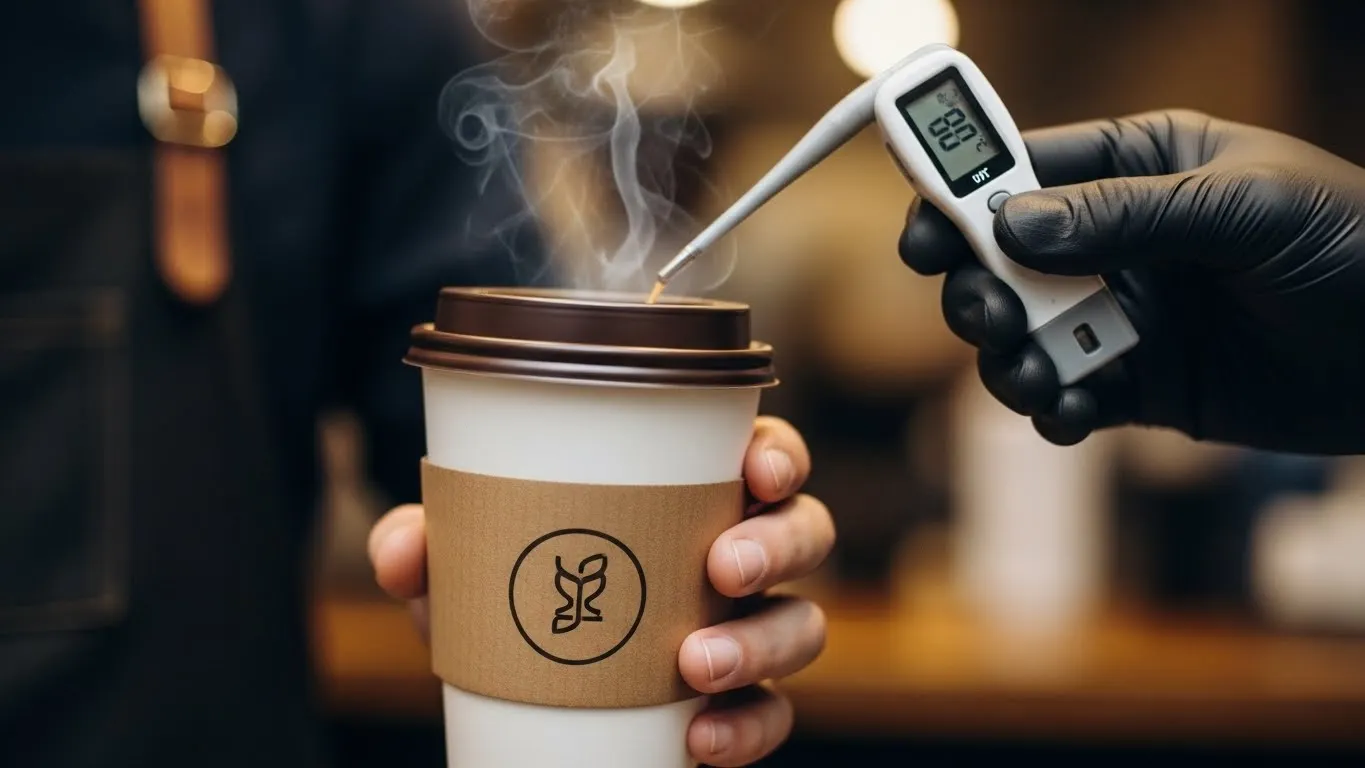 Temperatura ideal para servir café em copos de delivery no Reino Unido
