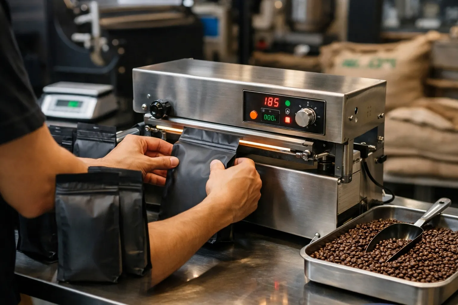 Escolha uma máquina adequada para selar embalagens de café