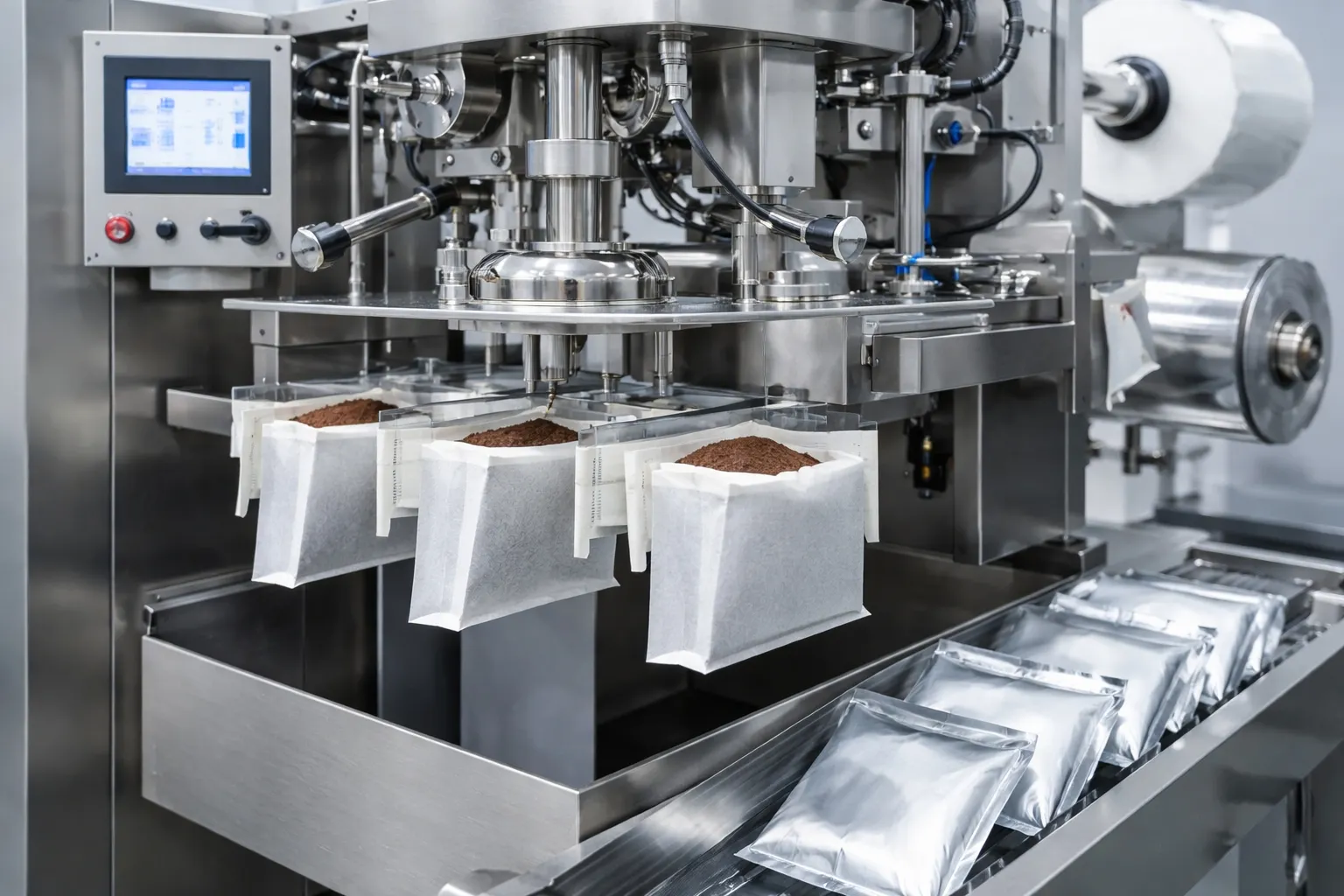 Máquina de embalagem de saquinhos de café com gotejamento
