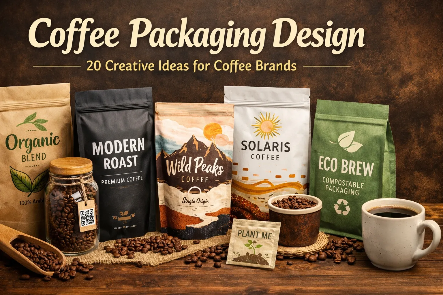 Design de Embalagens de Café: 20 Ideias Criativas para Marcas de Café