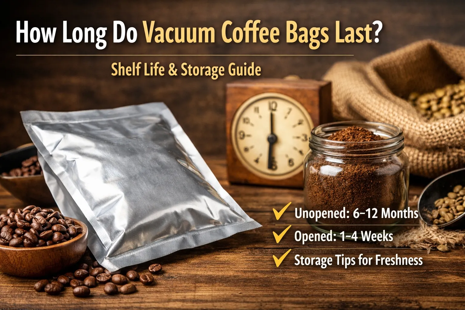 Quanto tempo duram os sacos de café a vácuo?