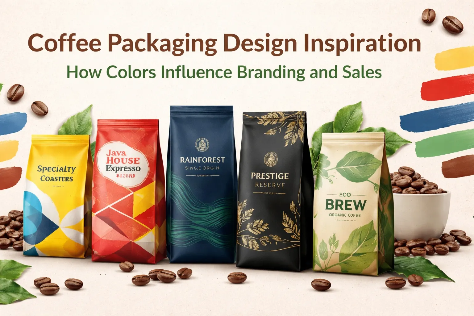 O Design da Embalagem do Café: Por que a cor importa.