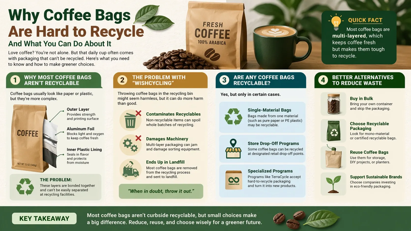 Sacolas de café podem ser recicladas?